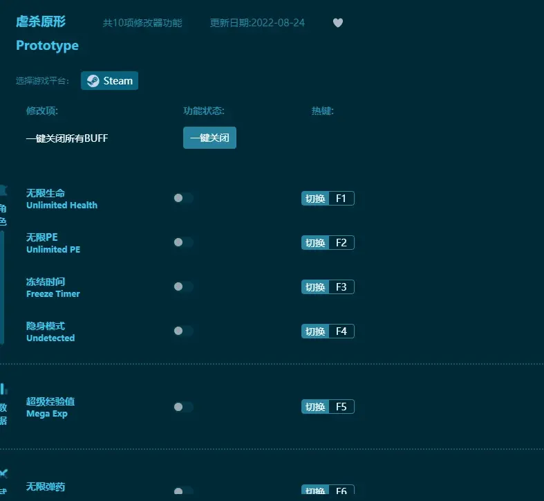 虐殺原形修改器（怎麼用）支援無限生命，隱身模式，無限彈藥，凍結時間等
