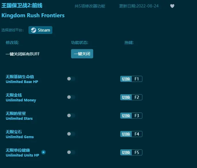 王國保衛戰2:前線修改器分享 修改器功能介紹