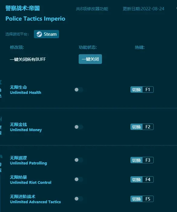 警察戰術:帝國修改器使用方法-使用攻略正式版