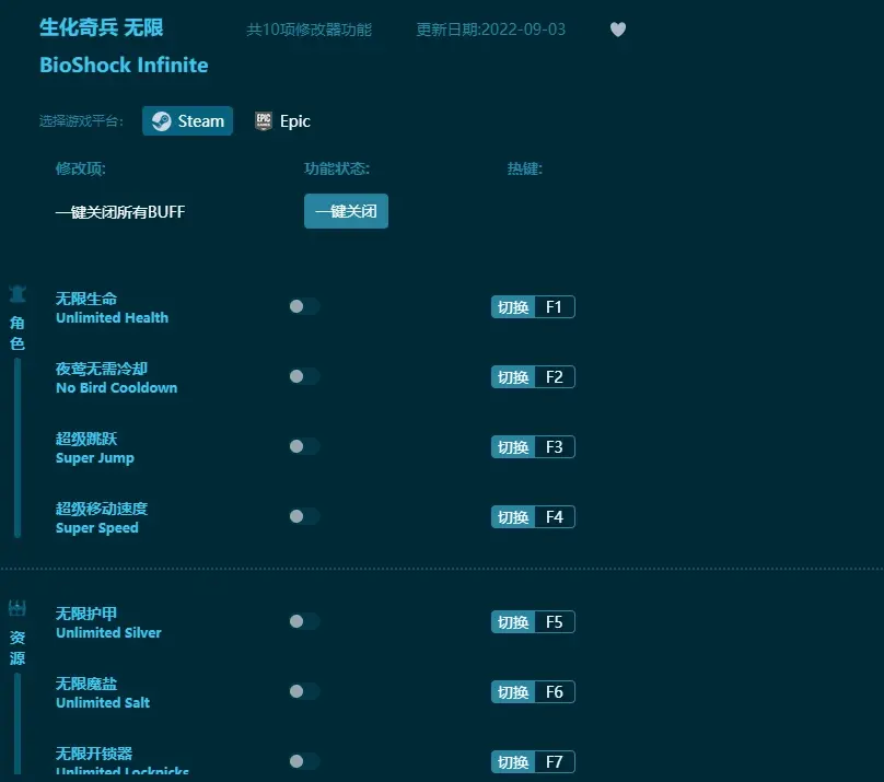 生化奇兵 無限修改器（怎麼用）支援無限生命，夜鶯無需冷卻，超級移動速度等