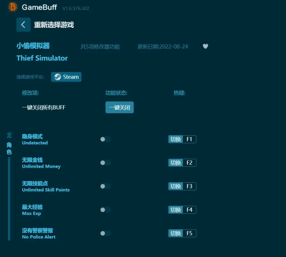 【最新】小偷模擬器修改器最新版下載提供-隱身模式-無限金錢-無限技能點-最大經驗等